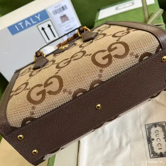 First bag ru small jumbo with Gucci GG bag Diana tote 0611